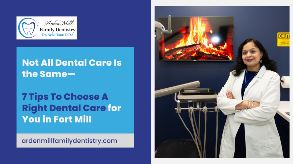 Dr. Neha Taori DDS at Arden Mill Family Dentistry in Fort Mill SC