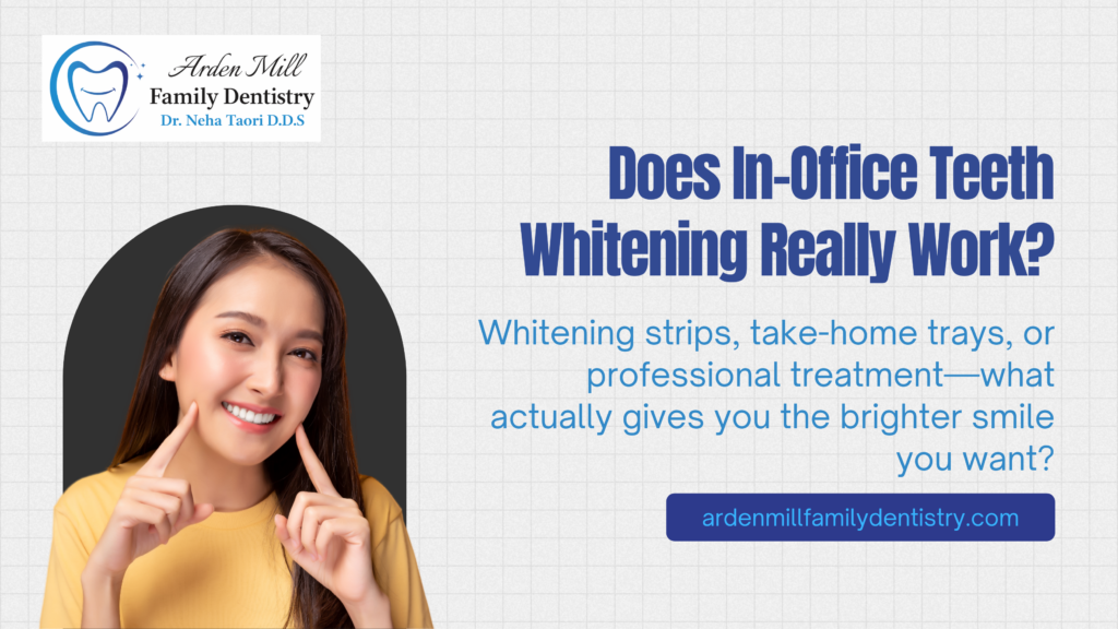 Opalescence Boost in-office teeth whitening offer at Arden Mill Family Dentistry in Fort Mill, SC.